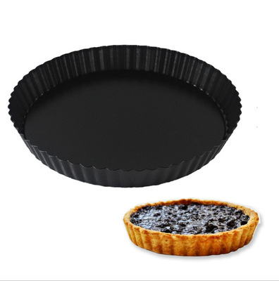 跨境不粘活底菊花派盘披萨烤盘24/26/28CM 水果派 烘焙模具