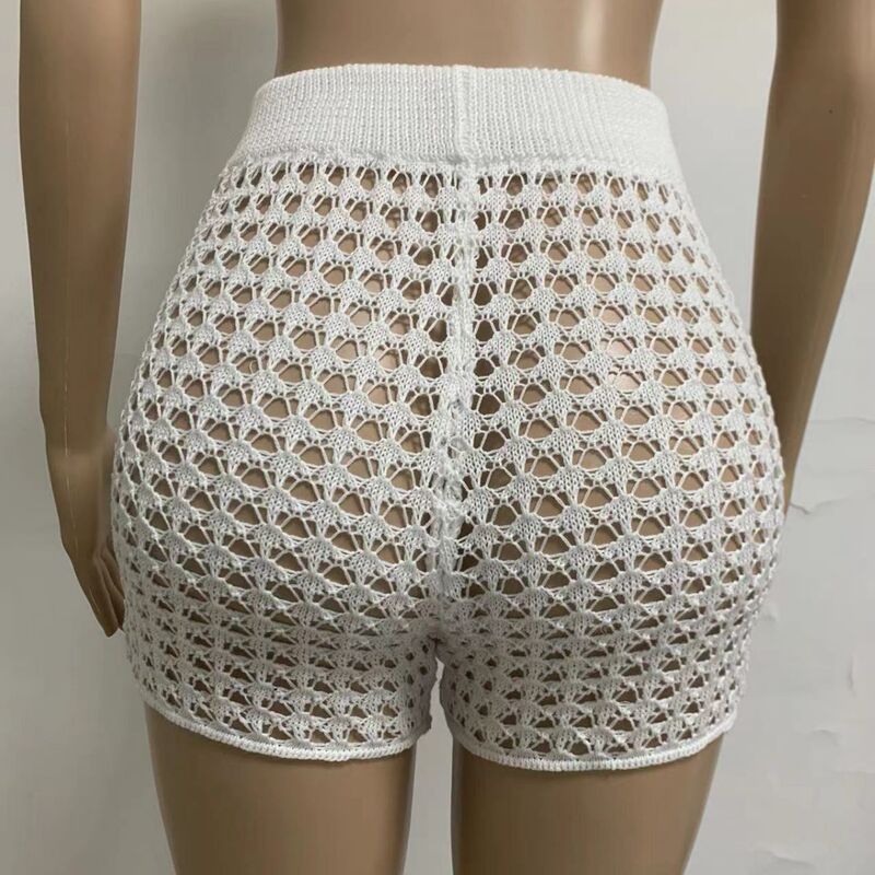 Cross-border New European and American Temperament Women's Hook Hollow Knitted Breathable Sexy Cool Bikini Knitted Beach Pants