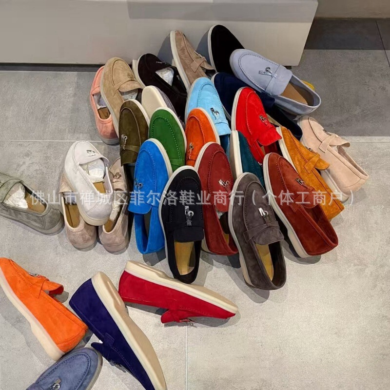 High Version Lp Genuine Leather Cowhide Factory Direct Sales 2025 New Comfortable Casual Women's Shoes ~ Versatile Perfect Loafers