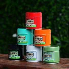 茉莉花茶茶叶罐铁罐马口铁通用60g茶罐茉莉花茶散茶罐子厂家批发