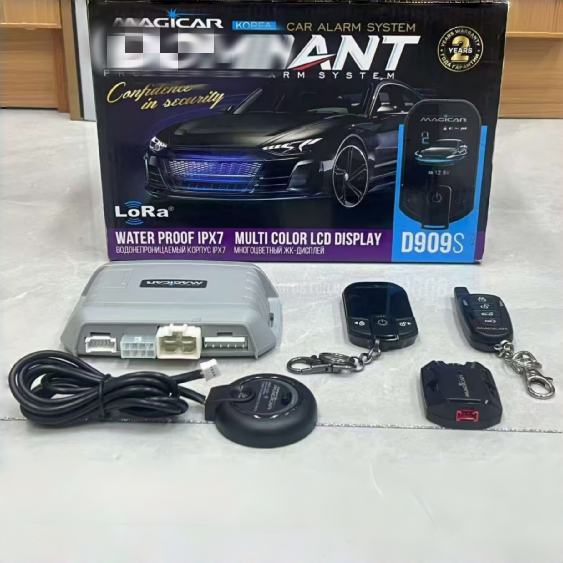 Starline M909 Car Alarm System Russian Anti-Theft Alarm System Complete Unit Two Way