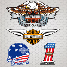 跨境哈雷摩托车身装饰划痕遮挡电动头盔老鹰涂鸦汽车防水贴纸