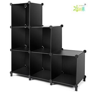 Storage Cabinet Bookcase Bookshelf Plastic Household Sundries Clothes Tiling Box Multi-layer Free Combination Storage Cabinet