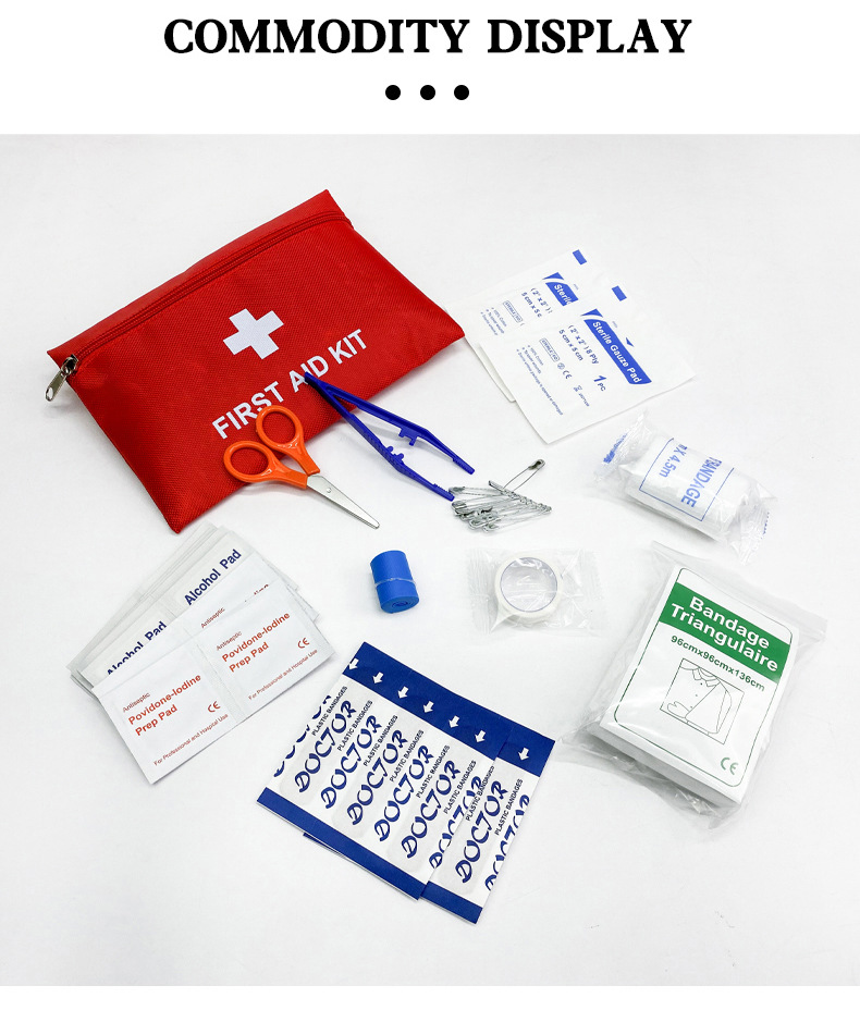 Cross-Border Export Car Emergency Kit First Aid Kit 12-Piece Set Household First Aid Supplies Portable Small First Aid Kit