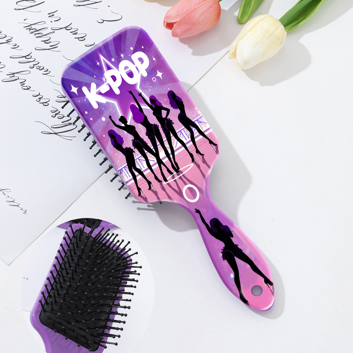 Explosiones transfronterizas nuevos elementos populares Kpop coreanos de impresión de aire, peines de belleza de moda para niñas