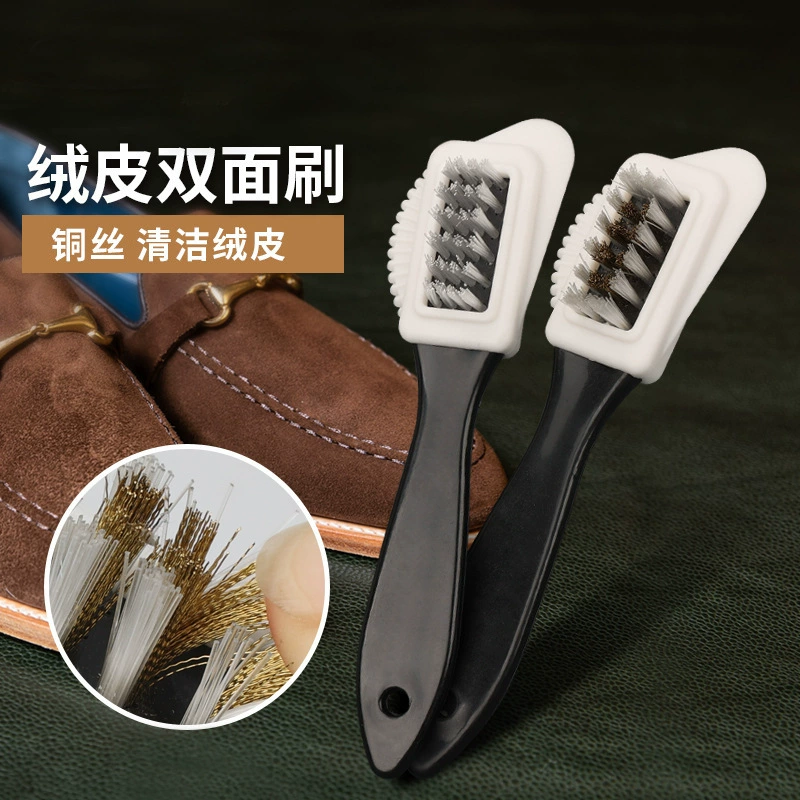 Замшевая щетка многосторонняя щетка из медной проволоки зимние сапоги матовая замша для чистки щетка для обуви силиконовая Двусторонняя замшевая Щетка Оптом