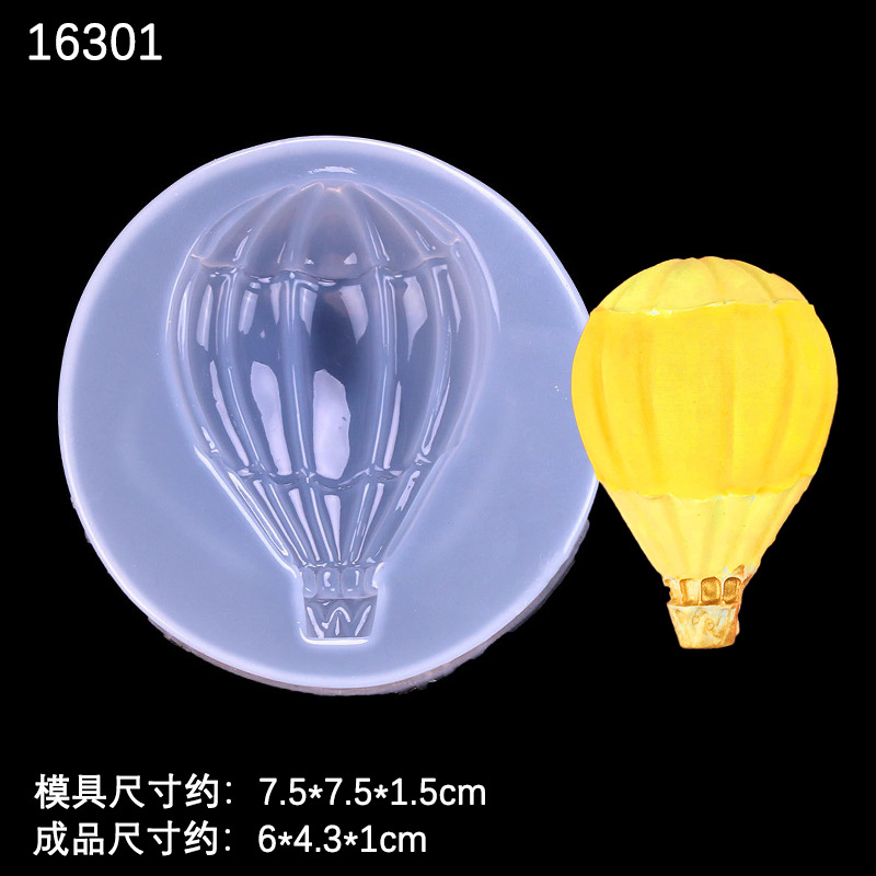 Espejo completo múltiples globo de aire caliente Epoxi UV pegamento arcilla molde de silicona accesorios de la cáscara del teléfono móvil colgante molde de silicona decorativa