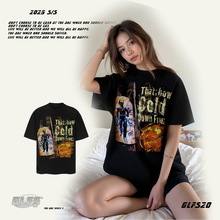 GLFS 街头hiphop复古美式街舞T恤 实体高克重短袖 批发跨境tee男