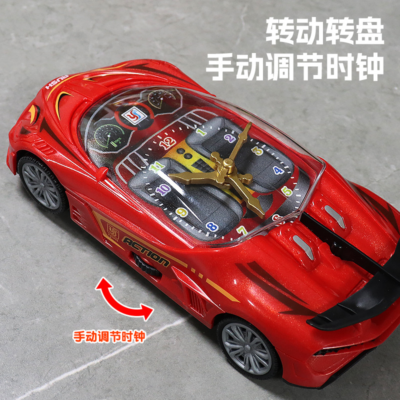 Reloj universal eléctrico para niños coche deportivo de música colorida iluminación modelo de carreras de automóviles de niños al por mayor