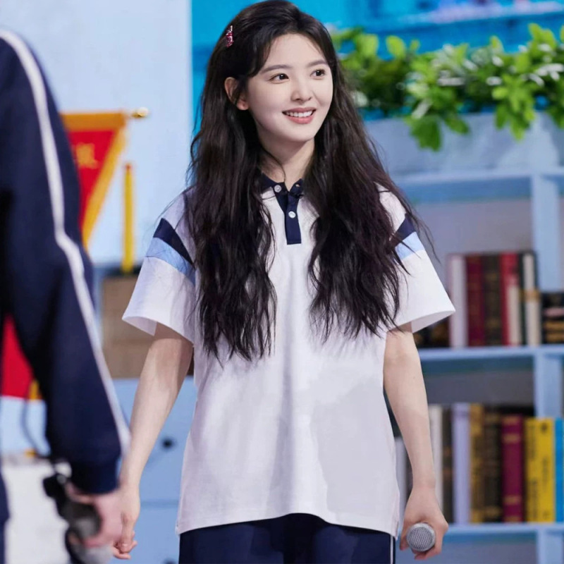 Customized Class Uniforms Similar to Those Worn by Zhang Ruonan and Bai Jingting, Summer T-Shirts for Middle and High School Students, Polo Shirts Customized Class Uniforms Similar to Those Worn by Zhang Ruonan and Bai Jingting, Summer T-Shirts for Middle and High School Students, Polo Shirts