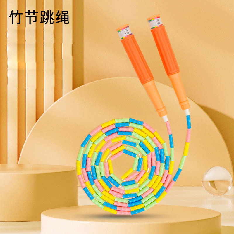 Beginner's Signature Bamboo Skipping Rope, Adjustable for Children, Suitable for Sports and High School Entrance Exam Training, Tangle-Free, Fat-Burning, Aerobic Exercise