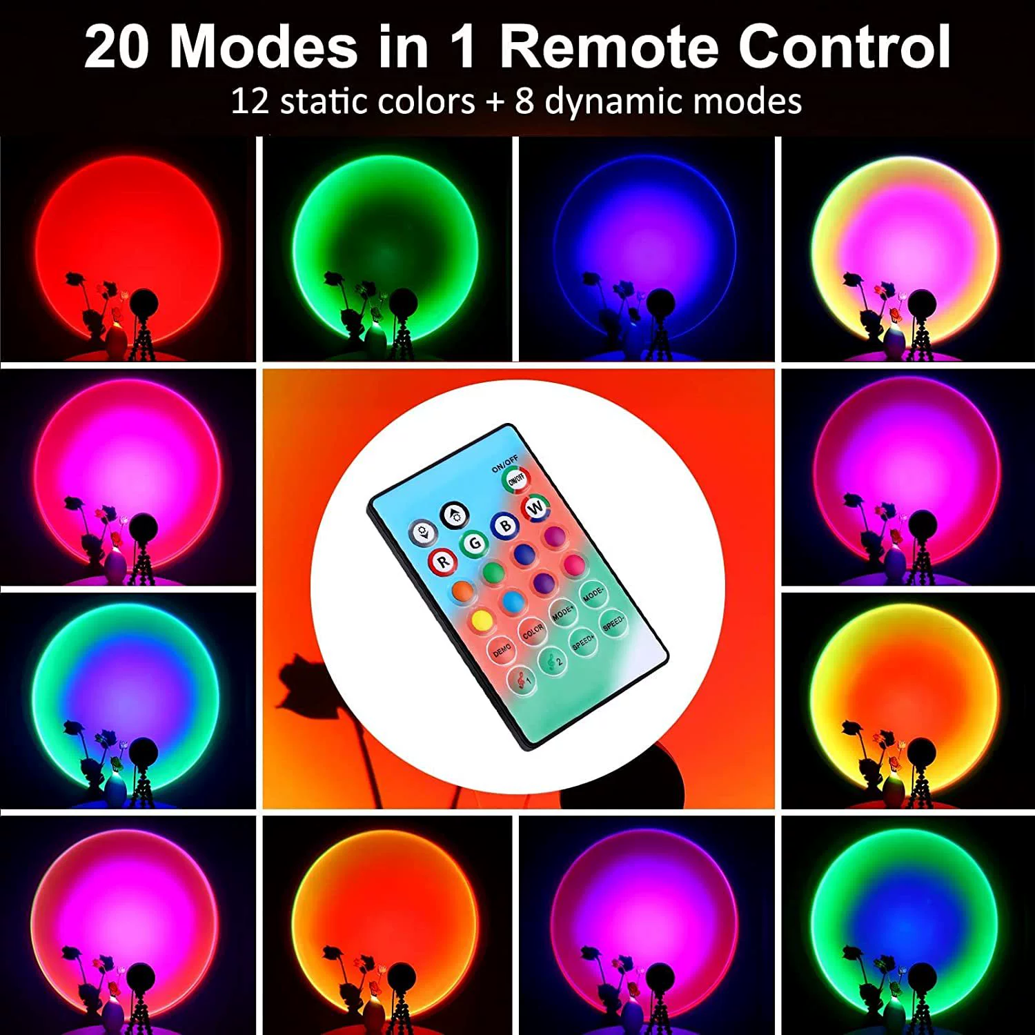 Amazon sunset light app remote control color transformer projor -projection light eight -claw fish falling sunlight live atmosphere APP sunset lamp