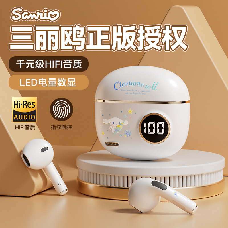 Sanrio Headphones S190 Wireless Bluetooth Headphones Hello Kitty Semi-In-Ear High-Quality Noise-Canceling Headphones Wholesale Sanrio Headphones S190 Wireless Bluetooth Headphones Hello Kitty Semi-In-Ear High-Quality Noise-Canceling Headphones Wholesale