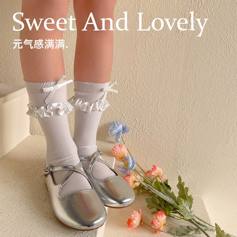 Летние тонкие детские гольфы для принцессы, стильLolita, средней длины