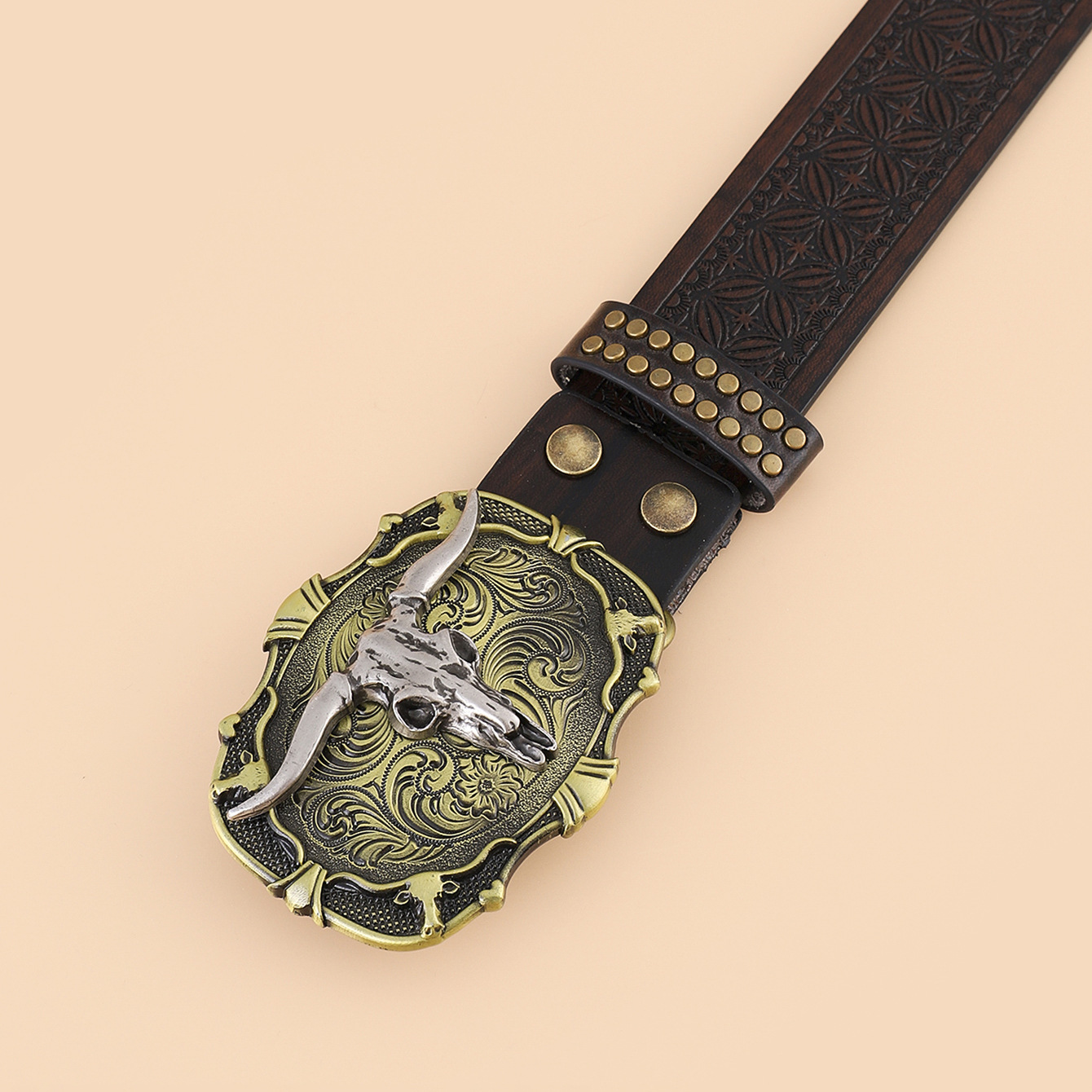 Original Design New Western Cowboy Gürtel geschnitzt Trend Retro junge Männer Punk PU Nischenledergürtel_voghion.com