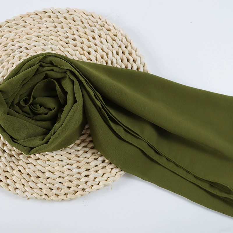 Шифоновый шарф (JJ SCARF) женский 70×180 см, 75D легкий длинный шарф с жемчужной фактурой