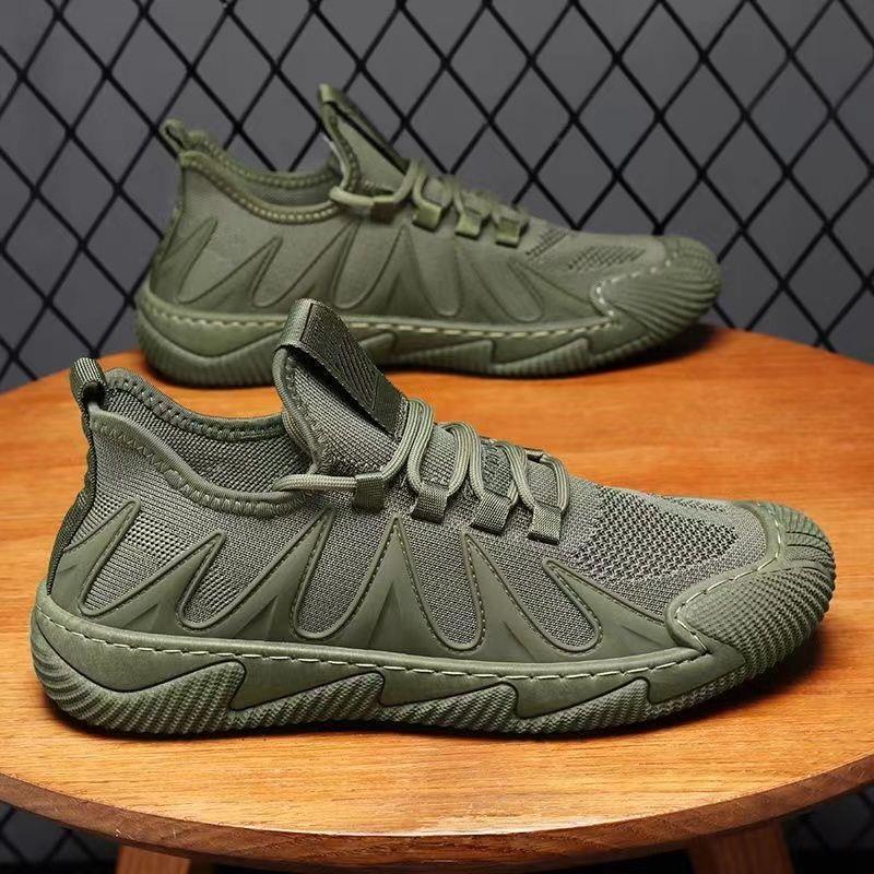 Work Men's Shoes, Summer Shoes, Men's Breathable Fly Mesh Comfortable Sports Lightweight Casual Deodorant Labor Protection Mesh Shoes