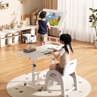 Children's Study Table, Primary School Student Folding Desk, Home Computer Table, Lifting Drawing Board, Writing Table, Bedroom Simple Table
