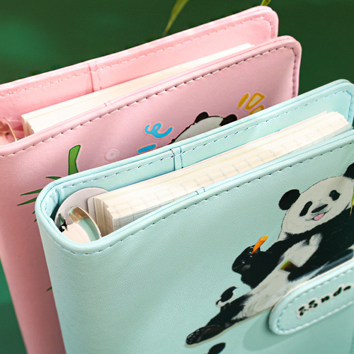 Panda Cultural and Creative Notebook Student Good-looking Handbook Soft Cute Panda Notebook Cartoon Diary Notebook