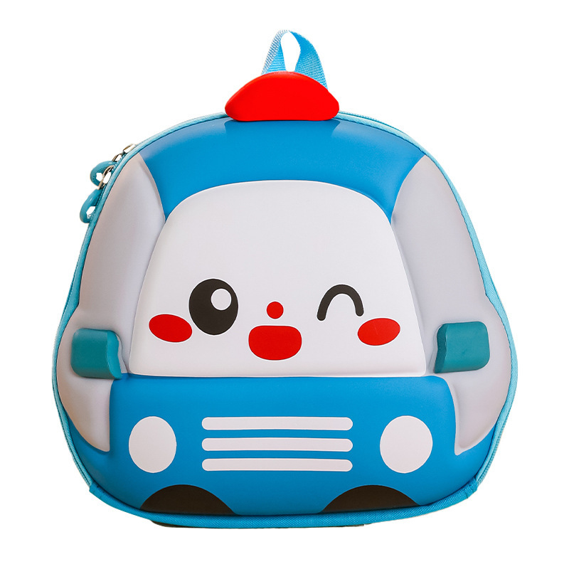 2025 verano nuevo lindo coche bolso infantil cartoon estereoscópico mochila de jardín de infantes mochila ligera