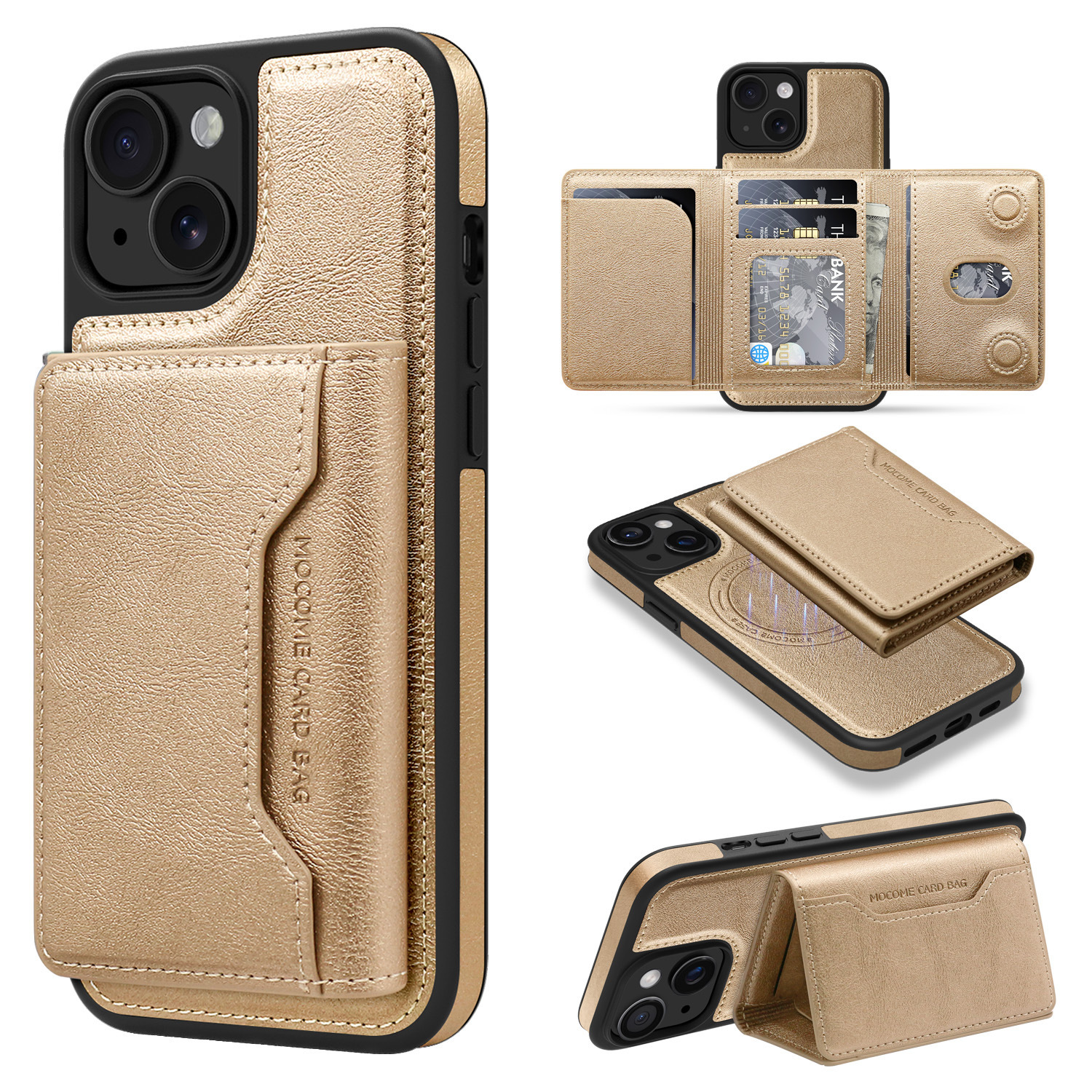 Ốp lưng iPhone 16 chống sốc viền dày, chất liệu TPU mờ — Vàng sa mạc, Tím đậm, Xanh ngọc, Màu đen