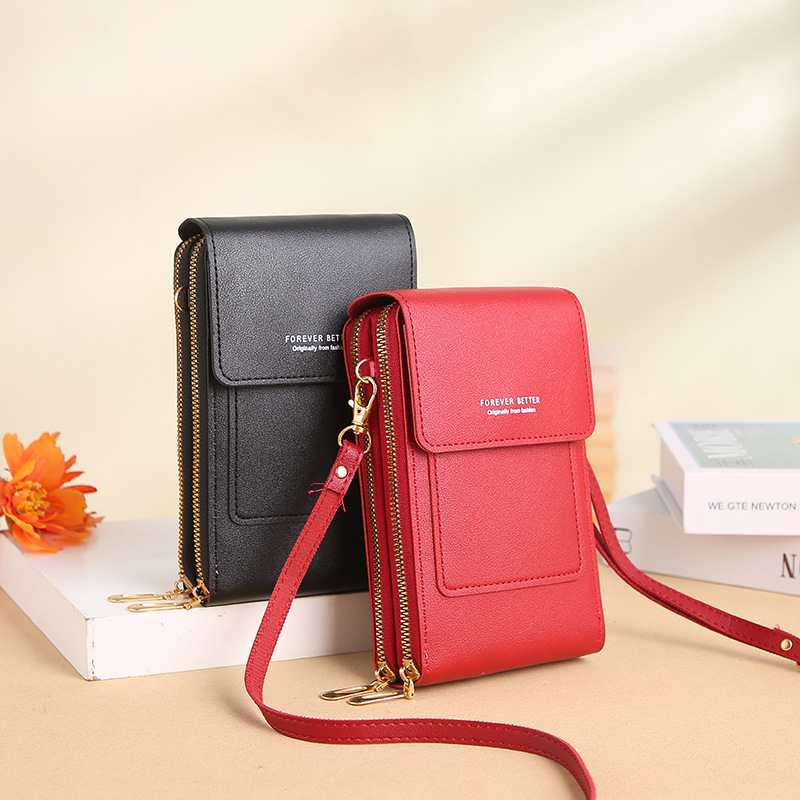 Touch Screen Mobile Phone Bag, Women's Crossbody Bag, Mini Mobile Phone Bag, Multi-Functional Card Slot, Key Coin Purse, Vertical Style Wholesale