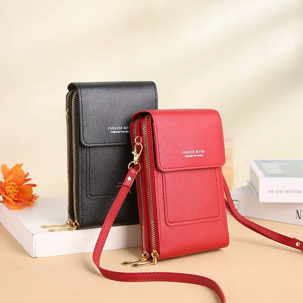Touch Screen Mobile Phone Bag, Women's Crossbody Bag, Mini Mobile Phone Bag, Multi-Functional Card Slot, Key Coin Purse, Vertical Style Wholesale
