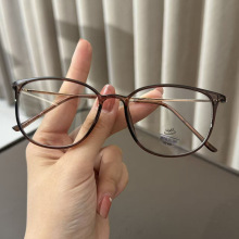 韩版潮TR90眼镜框网红素颜茶色超轻女防蓝光架可配近视度数平光镜