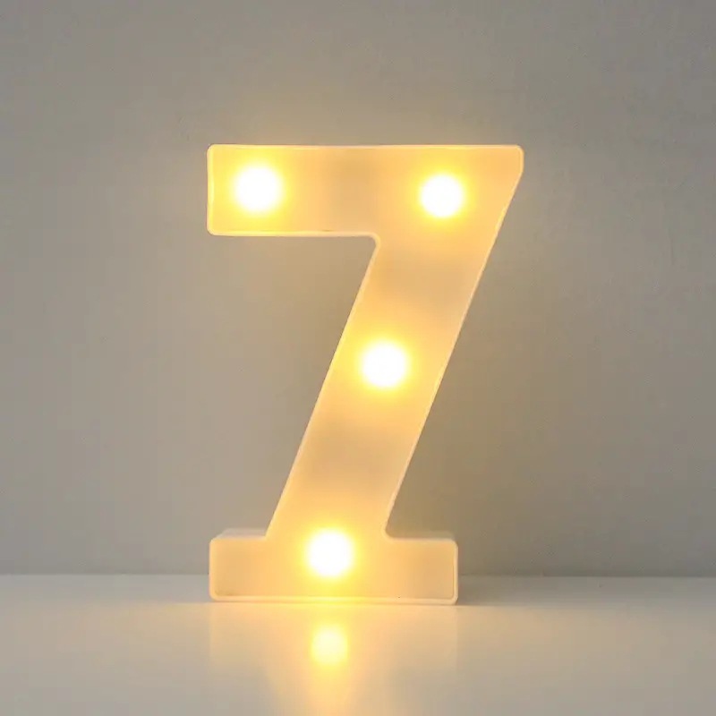 Amazon (16cm) LED blanco inglés número de letras lámpara de cumpleaños propuesta de matrimonio atmósfera lámpara LED lámpara decorativa