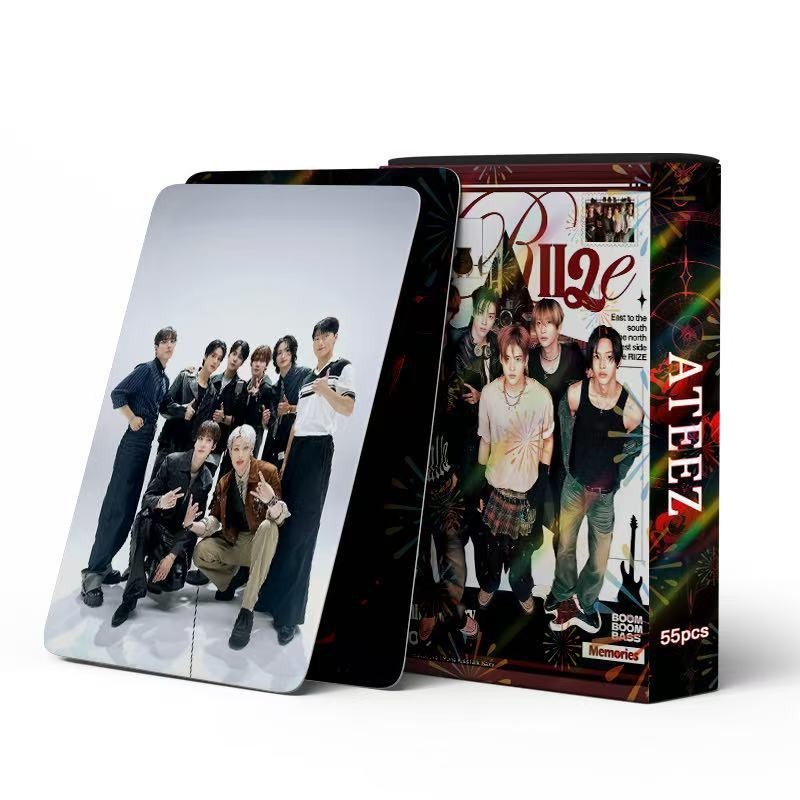 Cadena total, una gran cantidad de stock, 55 hojas de tinta BT SK IVE ATEEZ KPOP, estrellas coreanas alrededor de LOMO