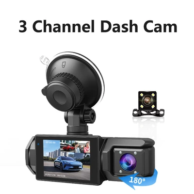 Cross-border bestseller: three-lens triple-recording Driving recorder - triple-recording-front-inside-rear-wifi