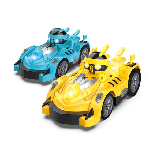 Cross-border lighting cartoon remote control bumper car two-player battle impact ejection drift electric kart children's toy