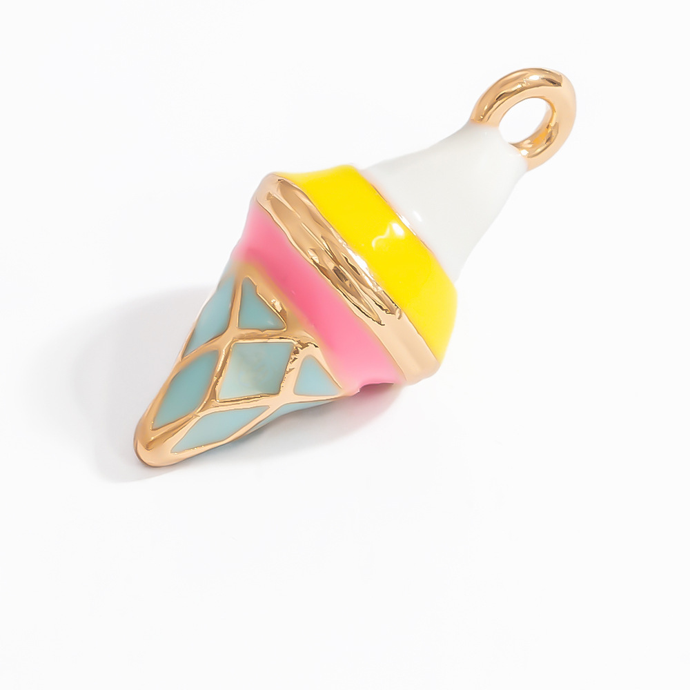 Cute Style 1 Piece 304 Stainless Steel PVD Coated Real Gold Plated Slippers Apple Ice Cream Polished Pendant DIY Ornament Accessories
