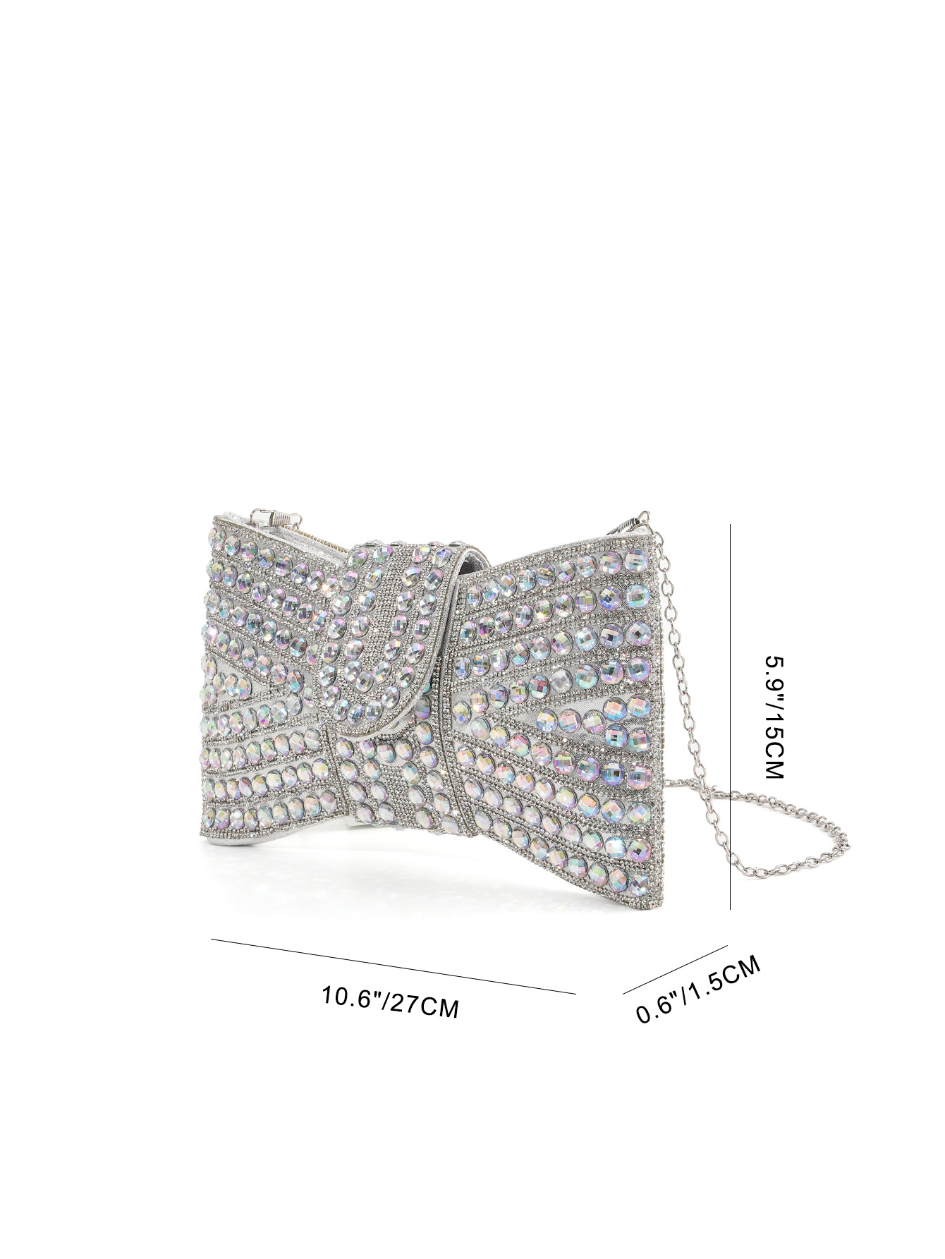 123g Weight Glass Bow Knot Bow Type Evening Bags