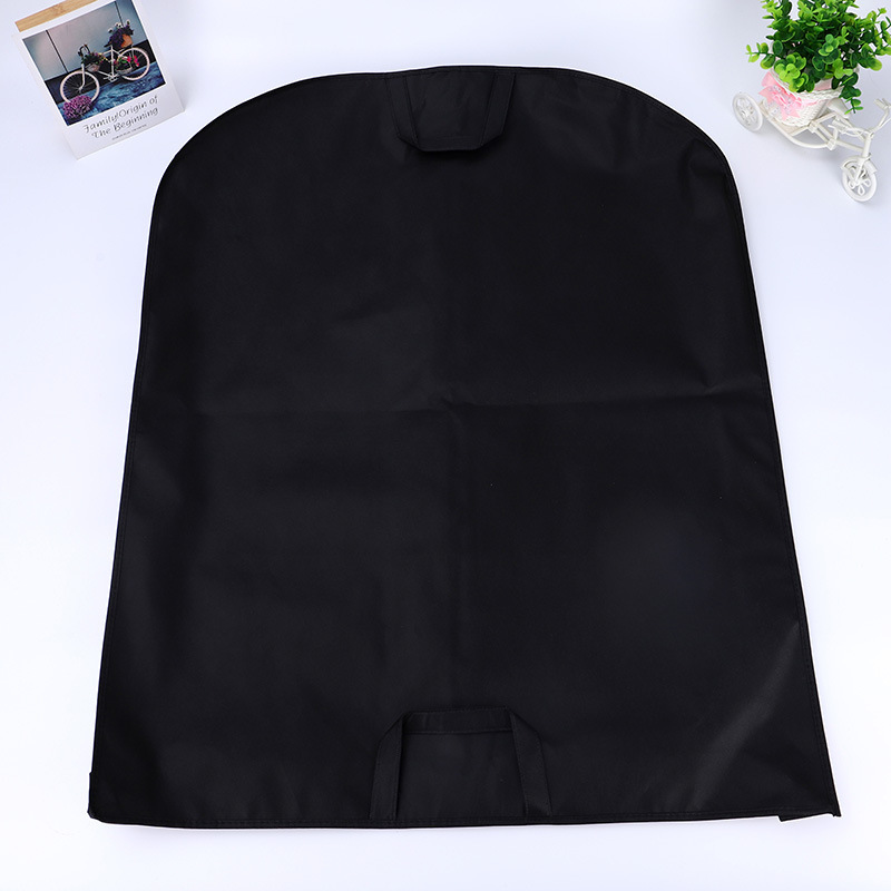スーツバッグ服ダストカバー不織布ハンガーバッグ収納袋黒い服バッグスーツカバー純色スーツカバー|undefined