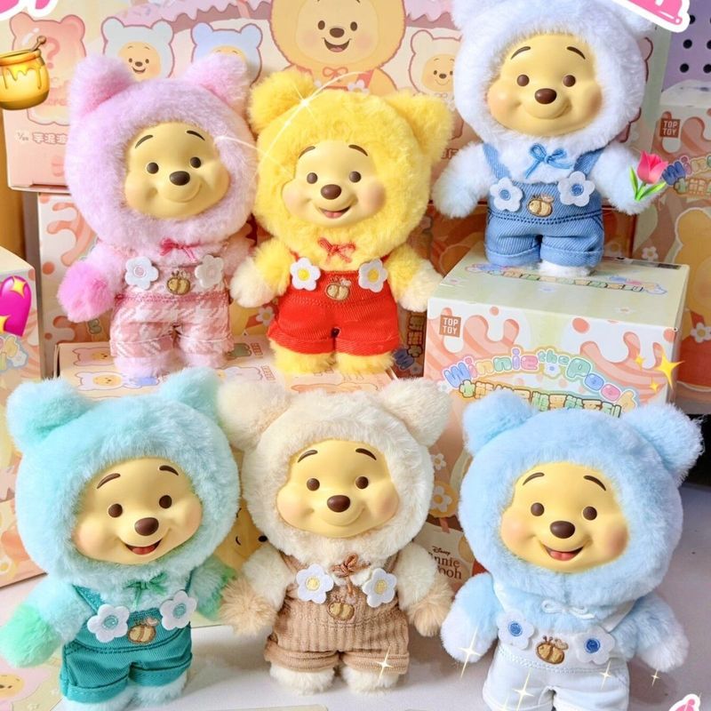 新品TOPTOY小熊维尼盲盒噗噗糖果系列盲盒女孩周边潮玩手办挂件|undefined