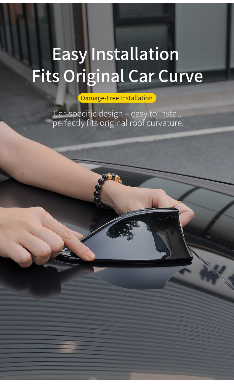 Cross-Border Hot-Selling Universal Car Shark Fin Antenna Roof Decoration, No-Drill Installation, Built-In Chip, Direct Sales from the Manufacturer