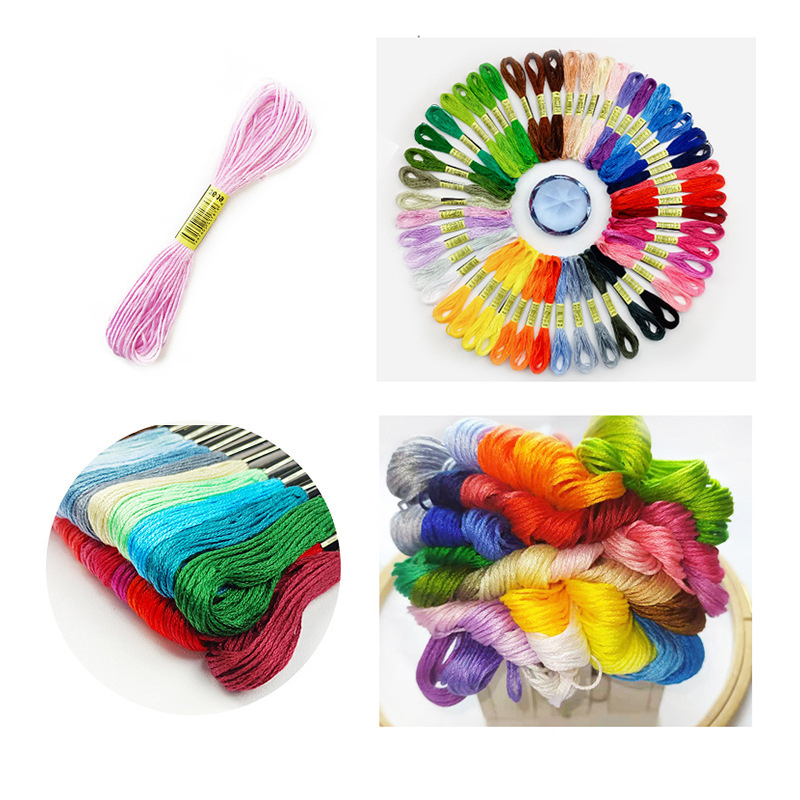 Bestselling 6-strand 8-meter cross-stitch embroidery cotton thread, 36 colors, 50 colors, 100 colors, 200 colors, 447 colors DIY handmade embroidery thread