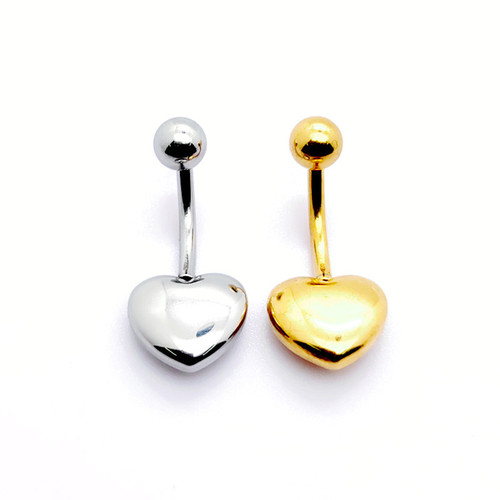 Cross-border new stainless steel peach heart navel ring European and American hot-selling heart-shaped navel nail piercing jewelry Amazon jewelry
