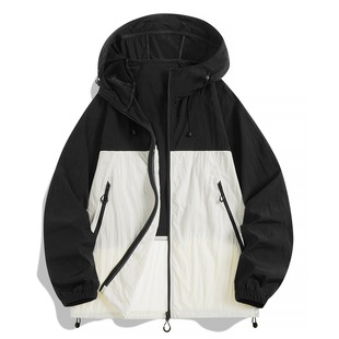 Cross-Border Wholesale Summer Hooded Sun Protection Clothing Skin Clothing Men's Couple Summer Style Breathable Outdoor Hanging