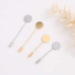 レトロな胸の花の一字のピンのブローチの部品diyの手作りの材料の一字のマントのセーターはマフラーを掛けてピンを掛けます。