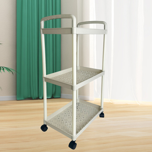 Household plastic small trolley living room multi-layer shelf office desk under storage rack kitchen vegetable storage rack
