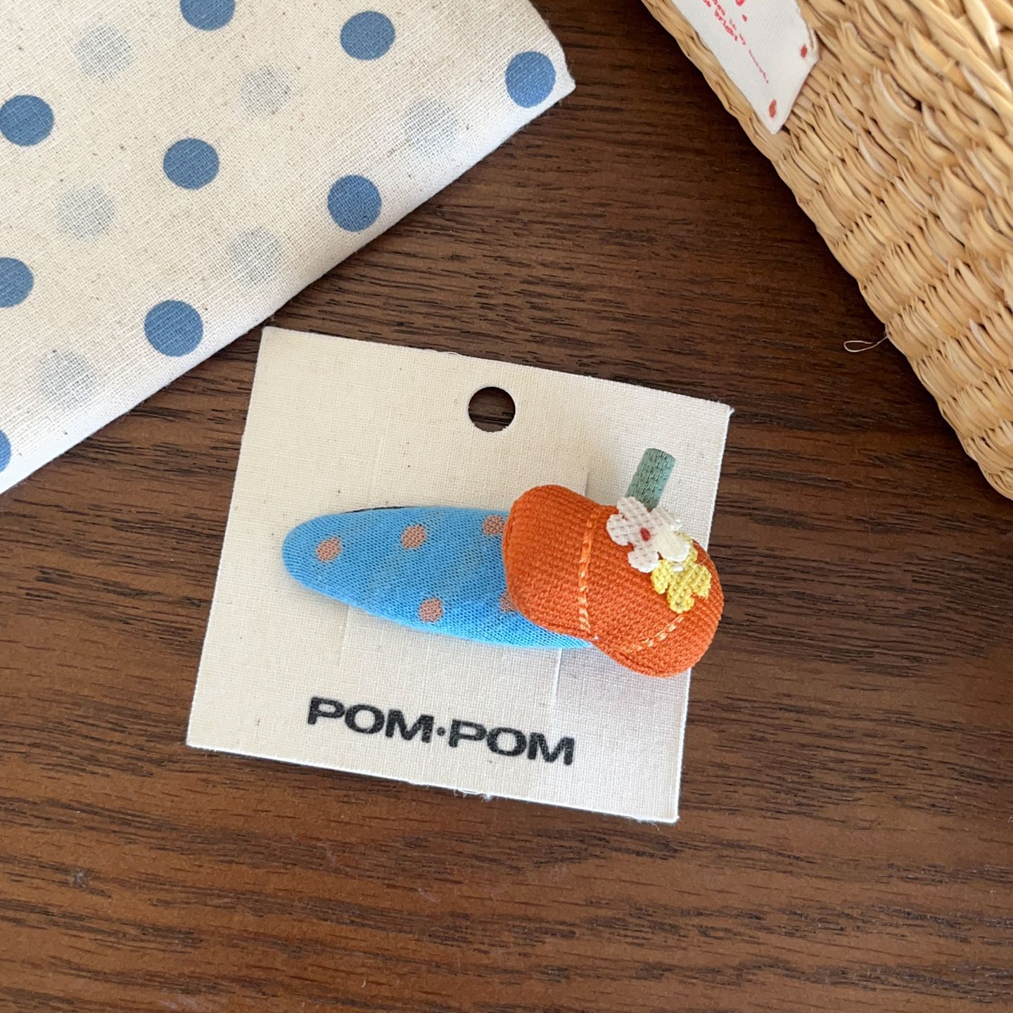 Cute pumpkin and little yellow duck knitted hair ties, hair clips, fun polka dot cartoon snap clips, scrunchies, hair ropes, and hair accessories