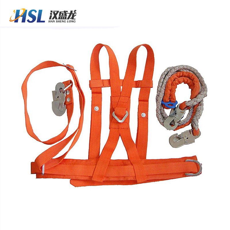 批发双背双保险安全带 电工爬杆式安全带登高织带式安全带