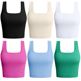 Amazon Summer Plus Size Exercise Fitness Quick-Drying Top Source Manufacturer Sleeveless Seamless Yoga Vest