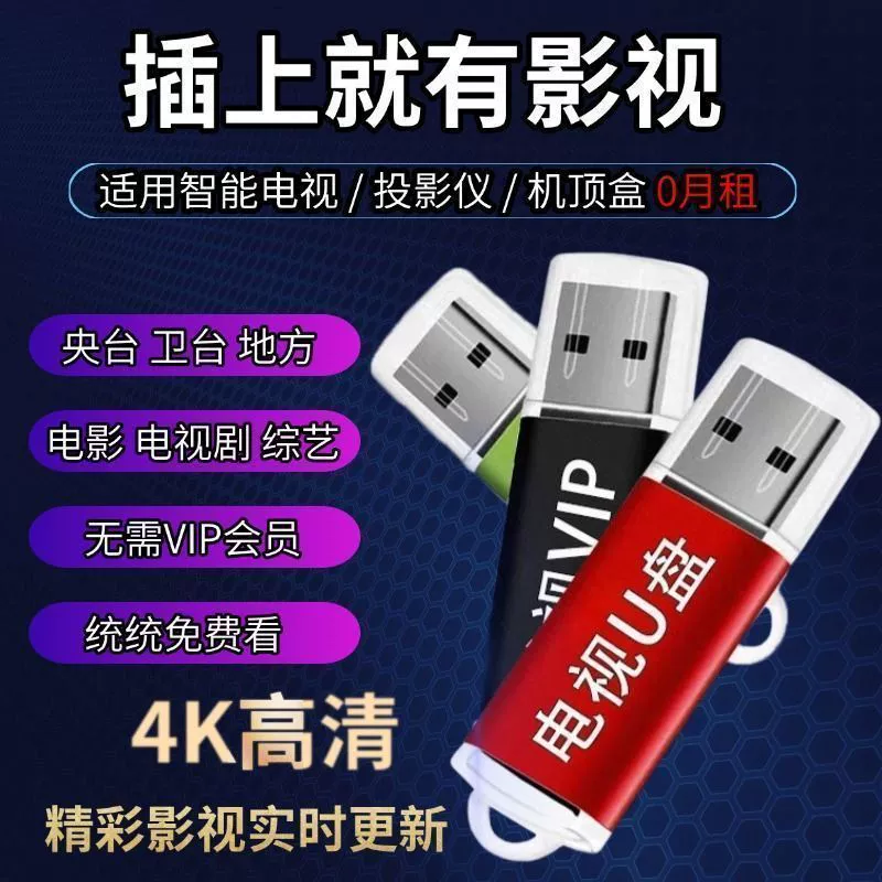 USB флеш-накопитель, универсальный для смарт-ТВ, планшета, проектора