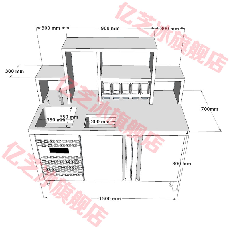 1.5 미터 완전 냉장 (베스트 셀러 B)