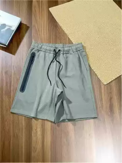 2025 Summer New Casual Sports Breathable Cotton Drawstring Front Side Zipper Multi-Color Men's 172 Shorts
