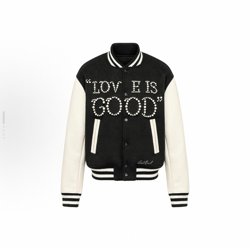 GOODBRAND Love is good美式珍珠撞钉棒球服时髦轻奢时尚百搭外套|undefined