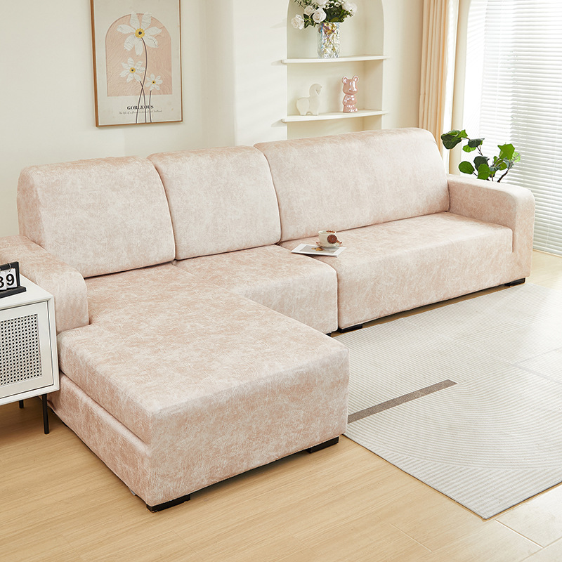 Tecnología de tela sofá cubierta transfronteriza sólido todo incluido perezoso cubierta de sofá cuatro estaciones anti-gato universal agarre sofá almohadilla doble brazo